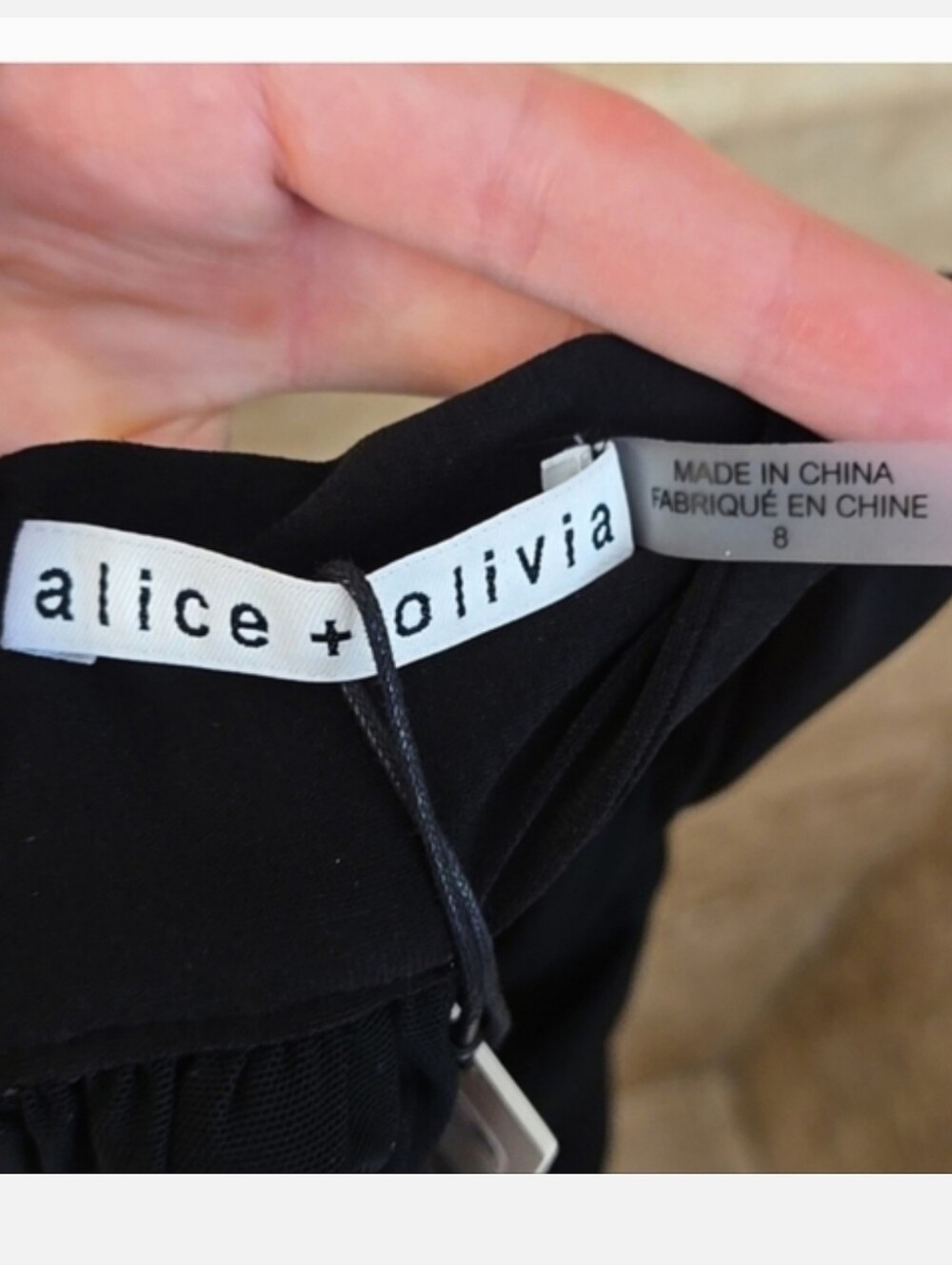 New Alice + Olivia Black Dress size 8 - Picture 4 of 5